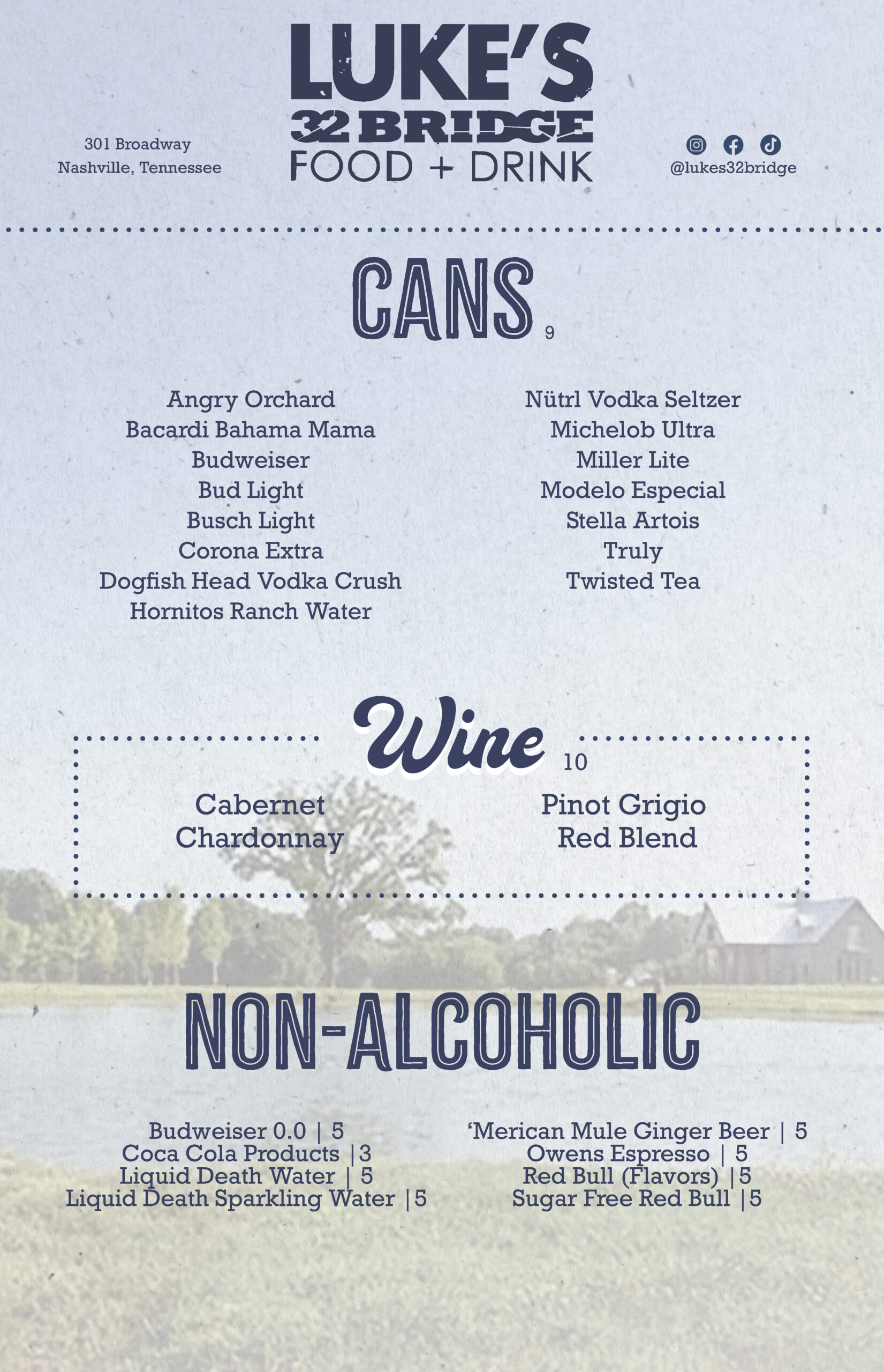 Drink Menu